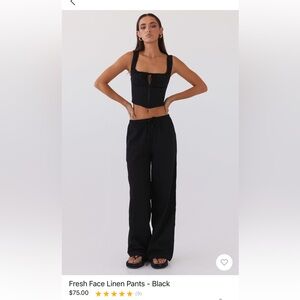 Black linen pants Peppermayo! Never worn with tags!